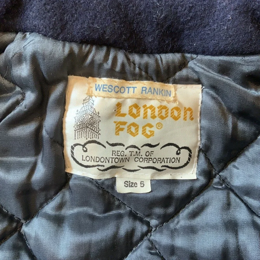 Vintage Navy Pea Coat Wool Sz 5 Toddler Formal‎ Nautical Classic EUC